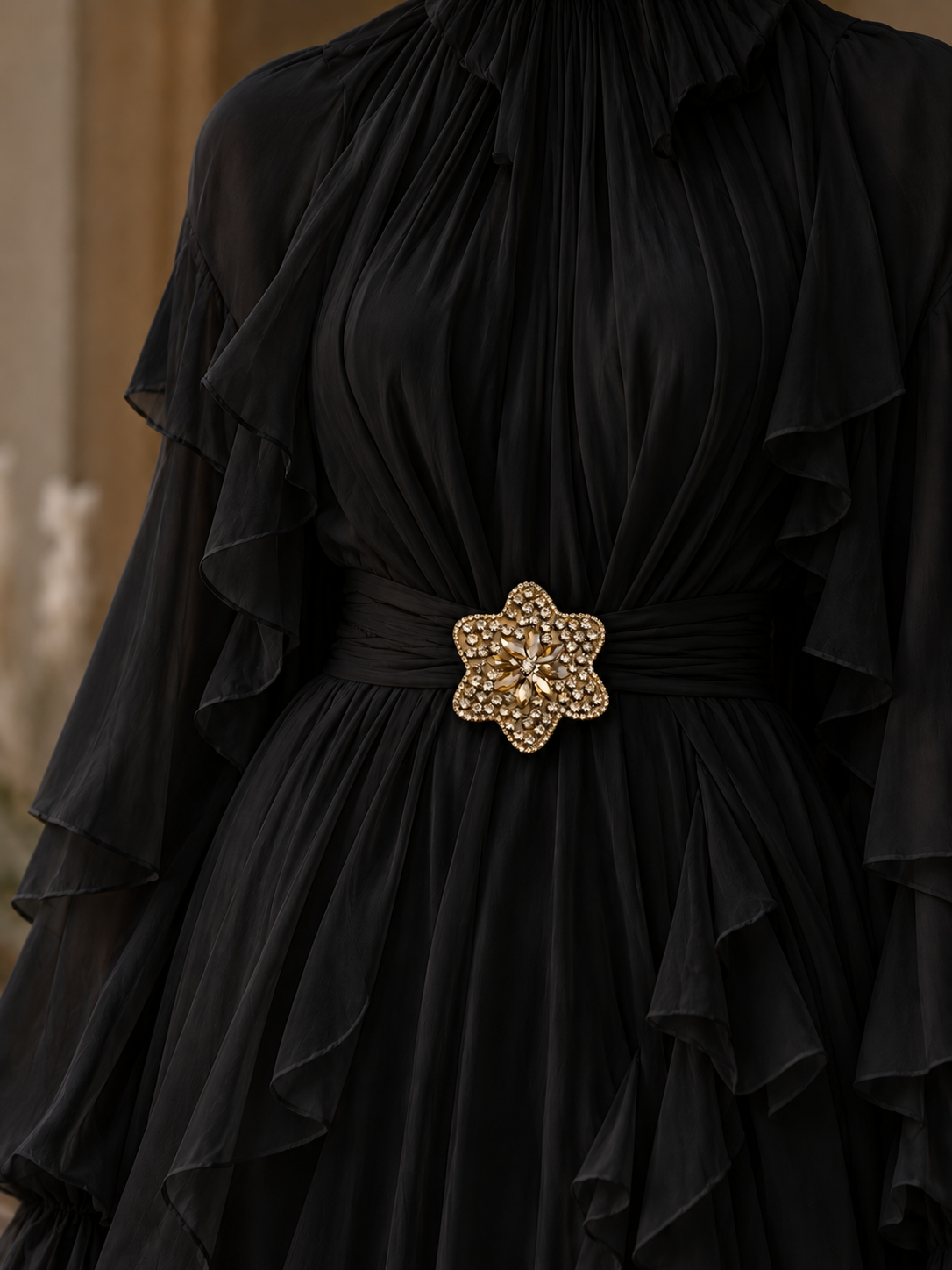 Gold x Silver Flower Brooch