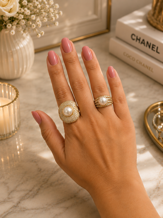Gold Pearle Rings