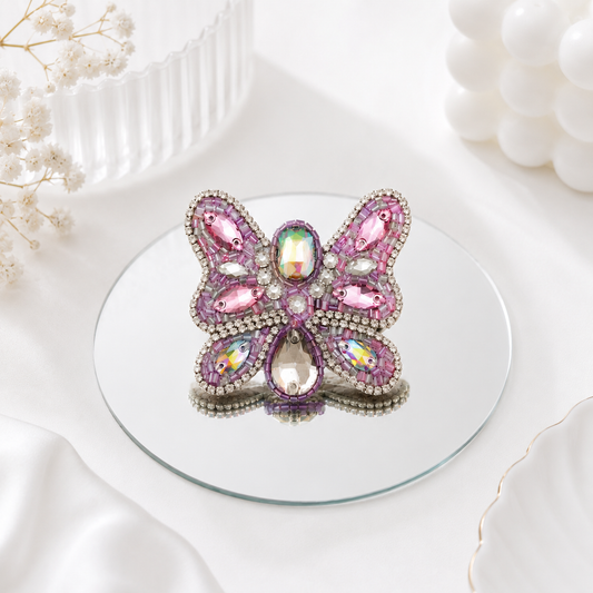 Pink Butterfly Brooch