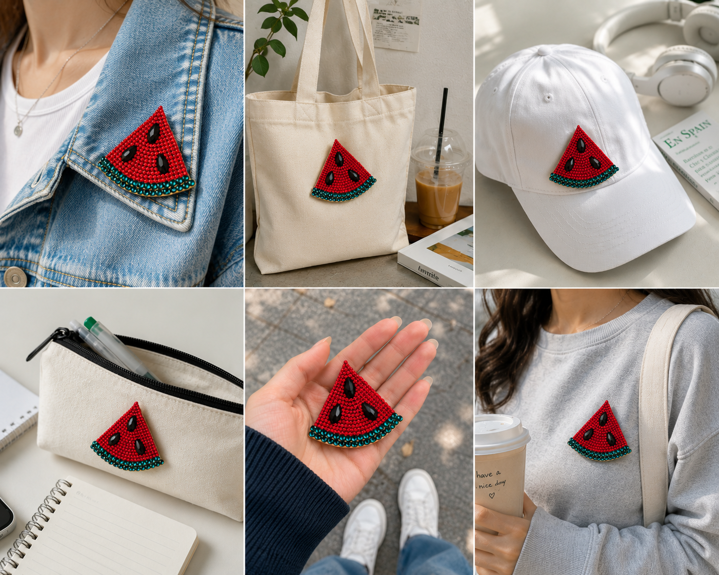 Watermelon Brooch